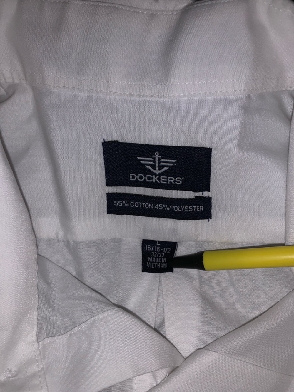 3 Men’s White Dress Shirts Long Sleeve 16.5 - Picture 5 of 7